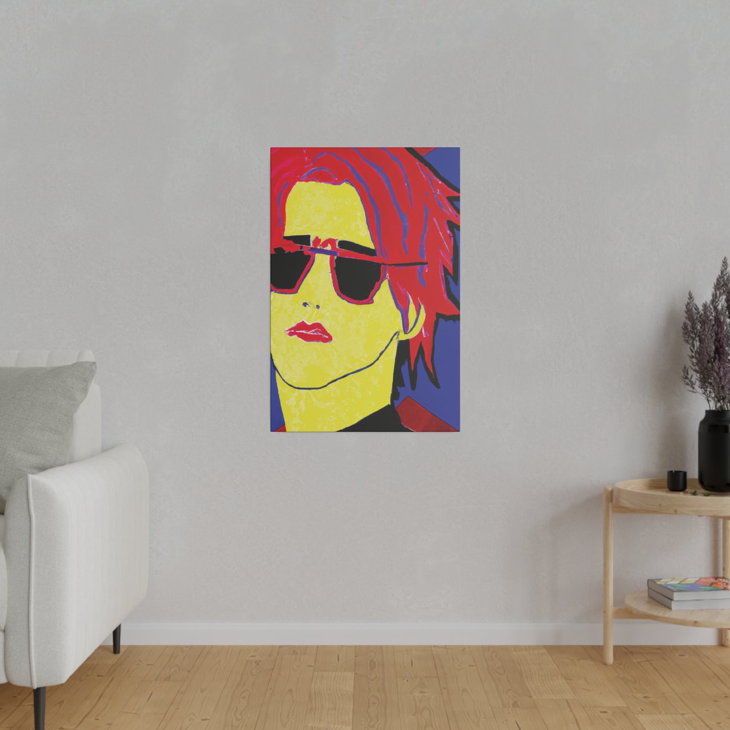 1943P - Rockstar Painting Print | Face | Abstract | Poster | Home Decor | Wall Art | Music Art | Canvas