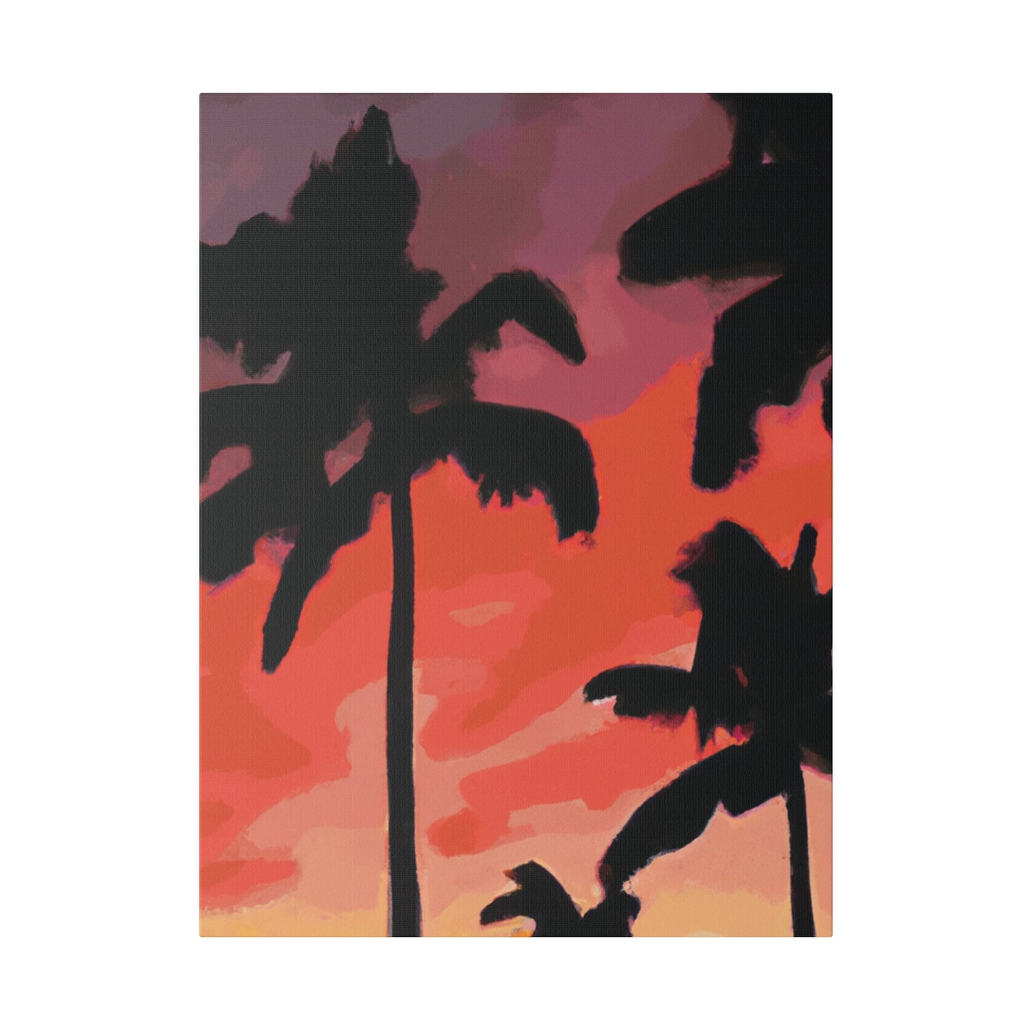 9324K - Miami Beach Sunset Painting Print | Miami | Beach | Sunset | Poster | Home Decor | Wall Art | Canvas