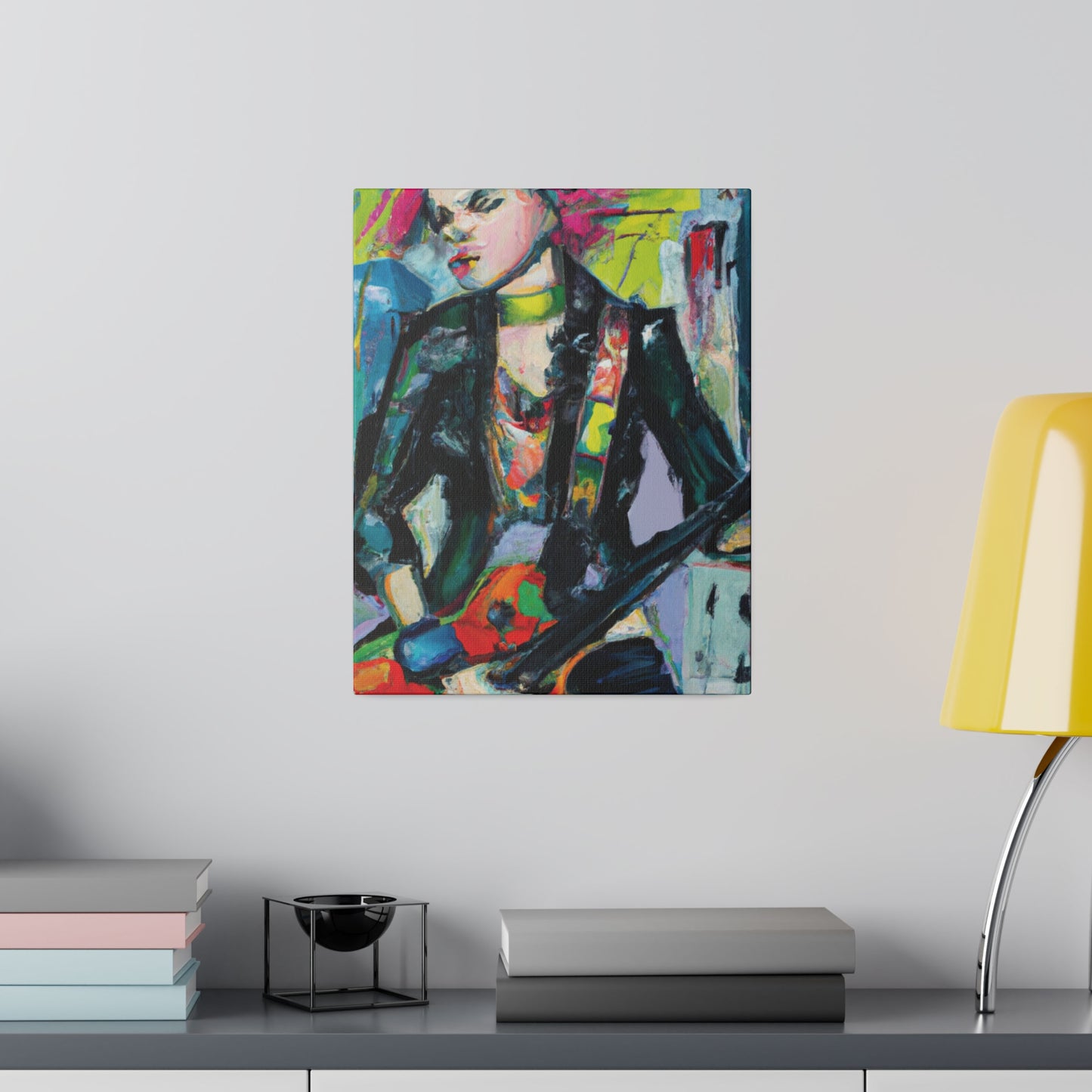 7258Y - Rockstar Oil Painting Style Print | Poster | Home Decor | Wall Art | Music Art | Canvas