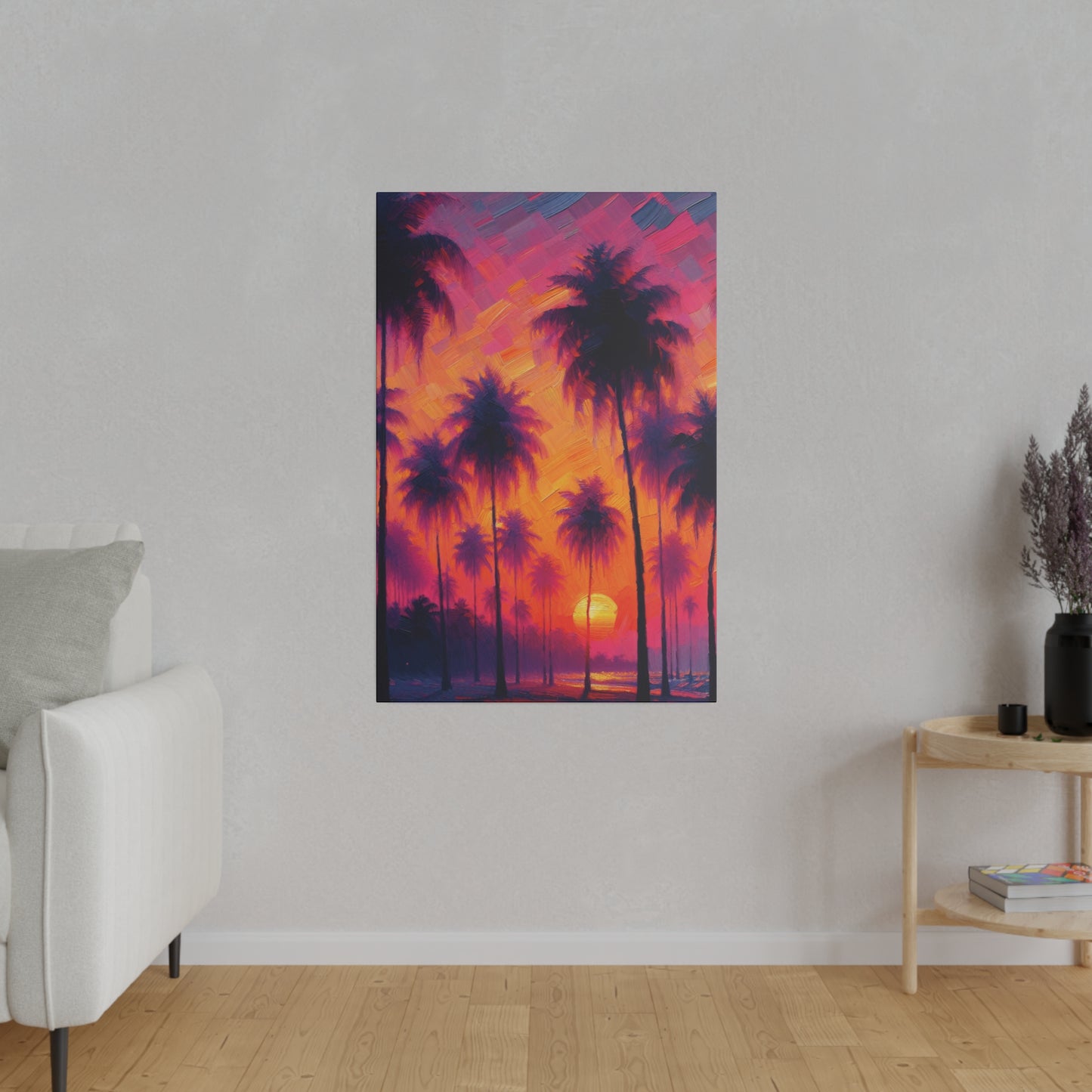 5427H - miami beach art, sunset background, ocean art work, beach art work, sunset designs, miami beach painting, miami beach print