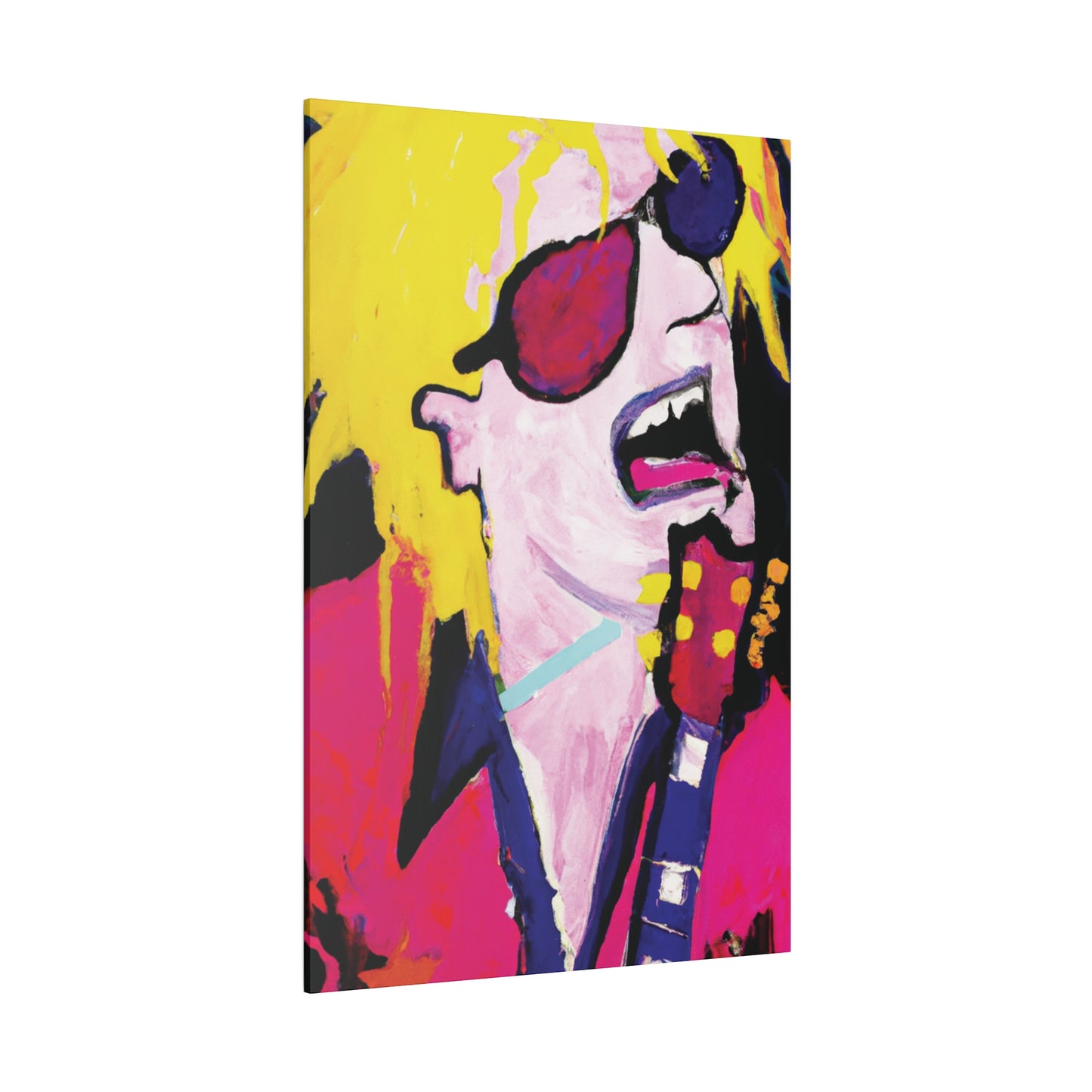 5843S - Rockstar Painting Print | Face | Abstract | Poster | Home Decor | Wall Art | Music Art | Canvas