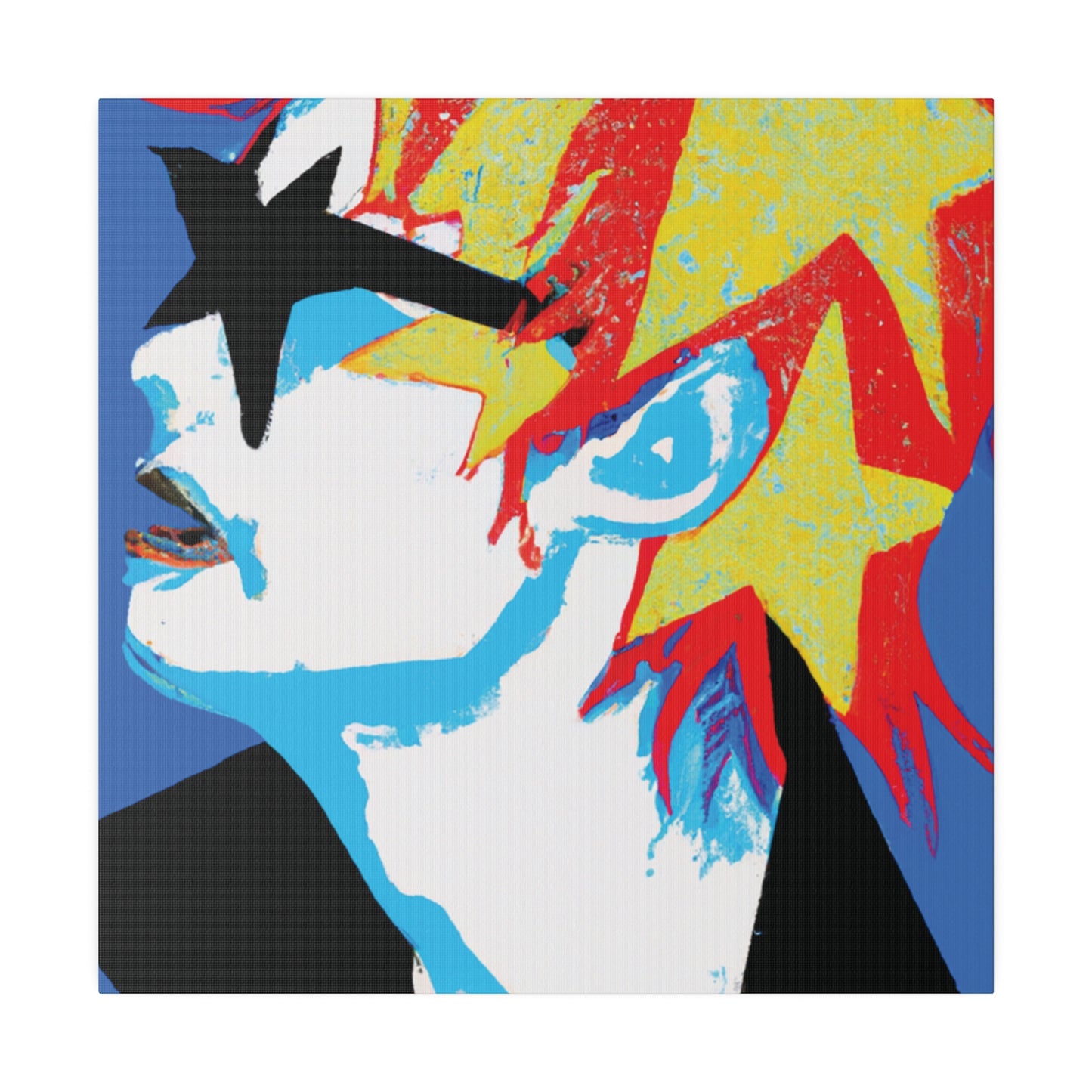 9245E - Rockstar Painting Print | Face | Abstract | Poster | Home Decor | Wall Art | Music Art | Canvas