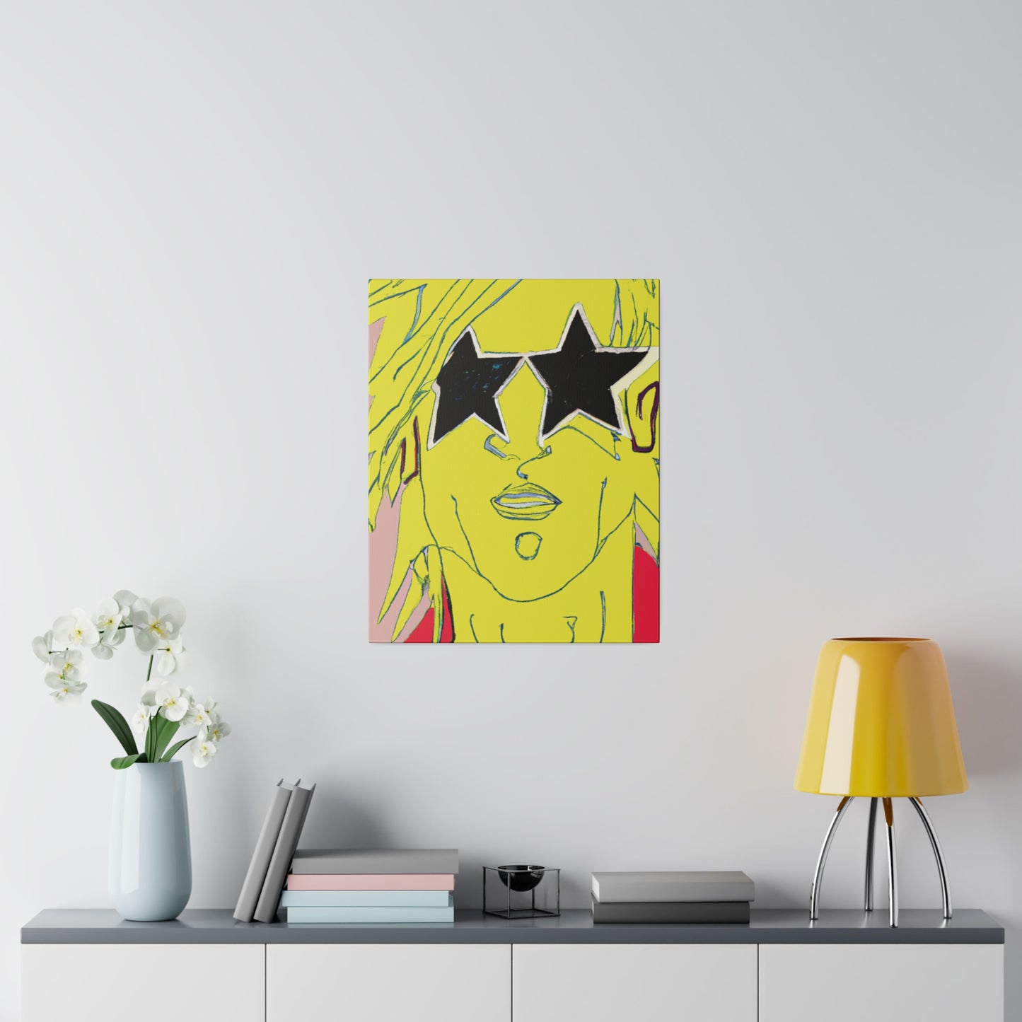 2035A - Rockstar Painting Print | Face | Abstract | Poster | Home Decor | Wall Art | Music Art | Canvas