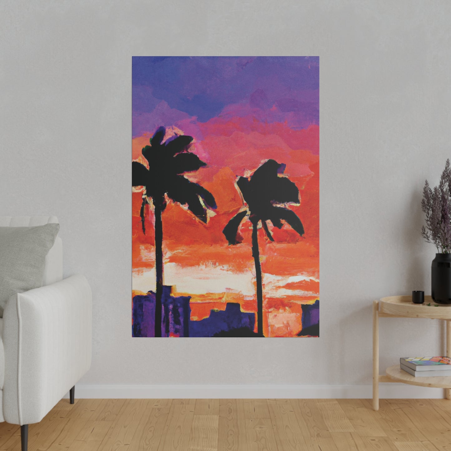 3243X - Miami Beach Sunset Painting Print | Miami | Beach | Sunset | Poster | Home Decor | Wall Art | Canvas