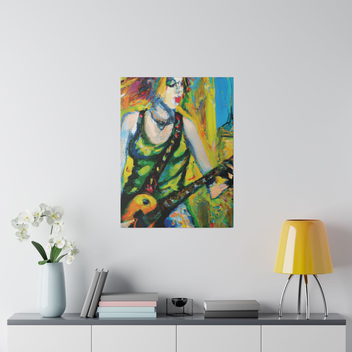 4713C - Rockstar Oil Painting Style Print | Poster | Home Decor | Wall Art | Music Art | Canvas