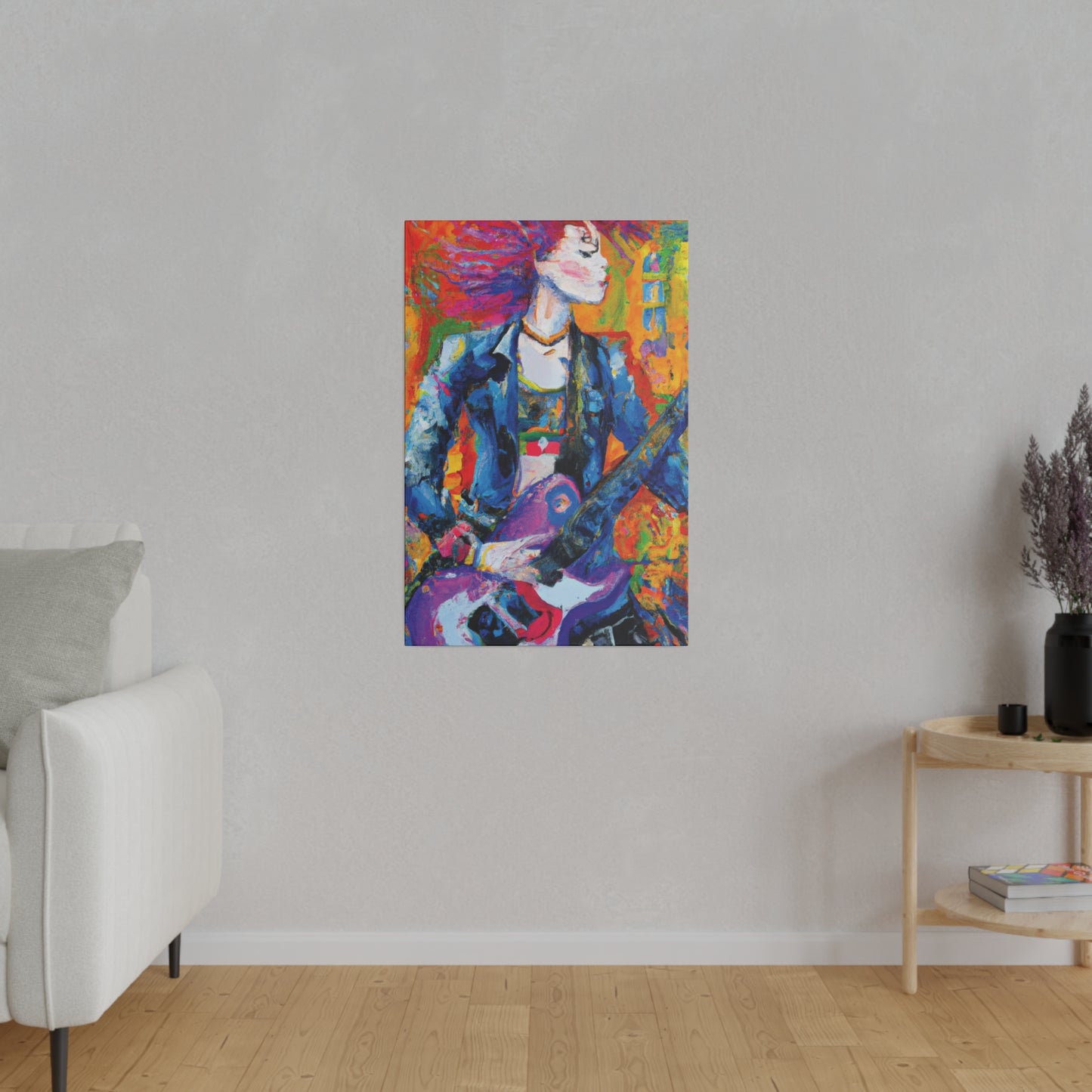 8135R - Rockstar Oil Painting Style Print | Poster | Home Decor | Wall Art | Music Art | Canvas