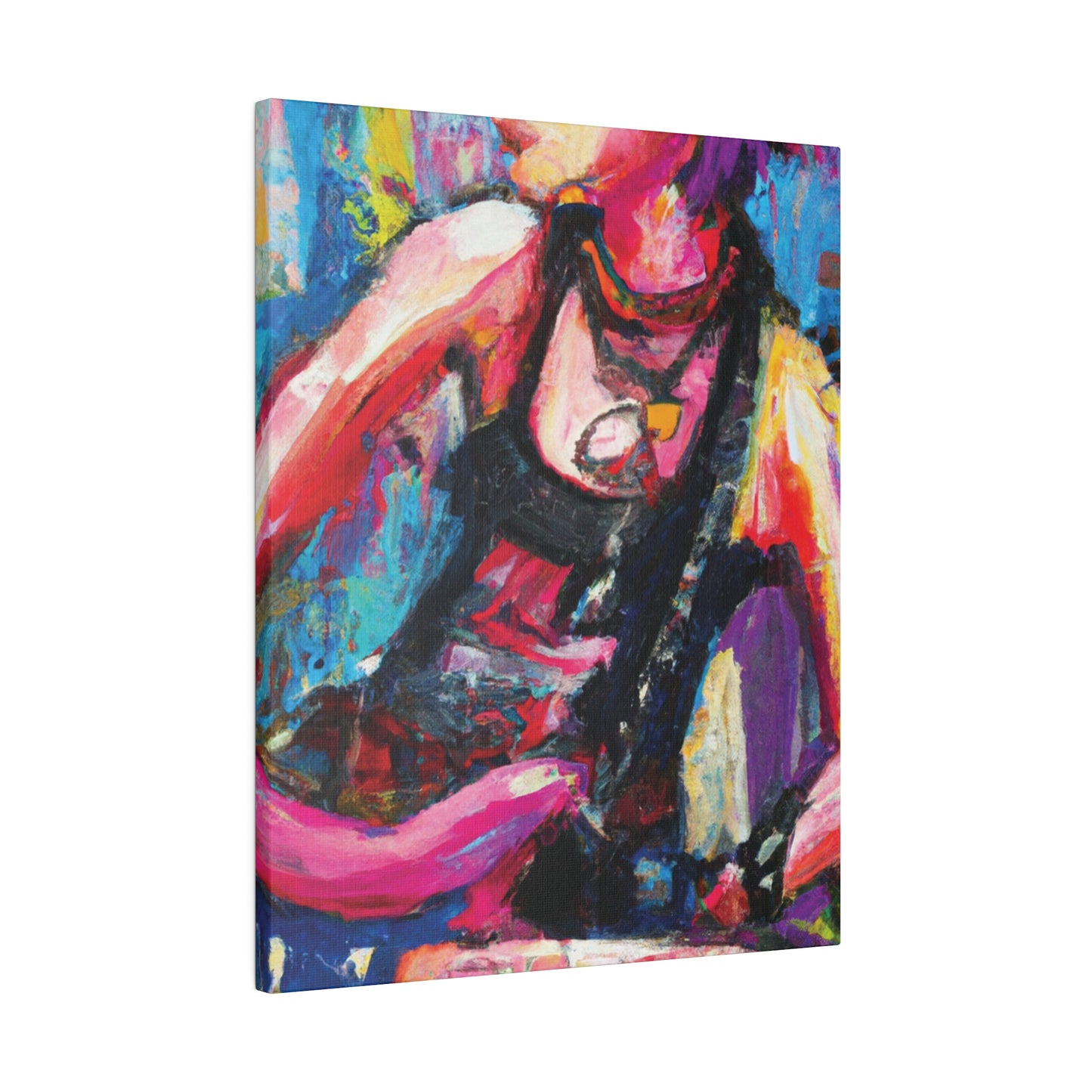 7793Y - Rockstar Oil Painting Style Print | Poster | Home Decor | Wall Art | Music Art | Canvas