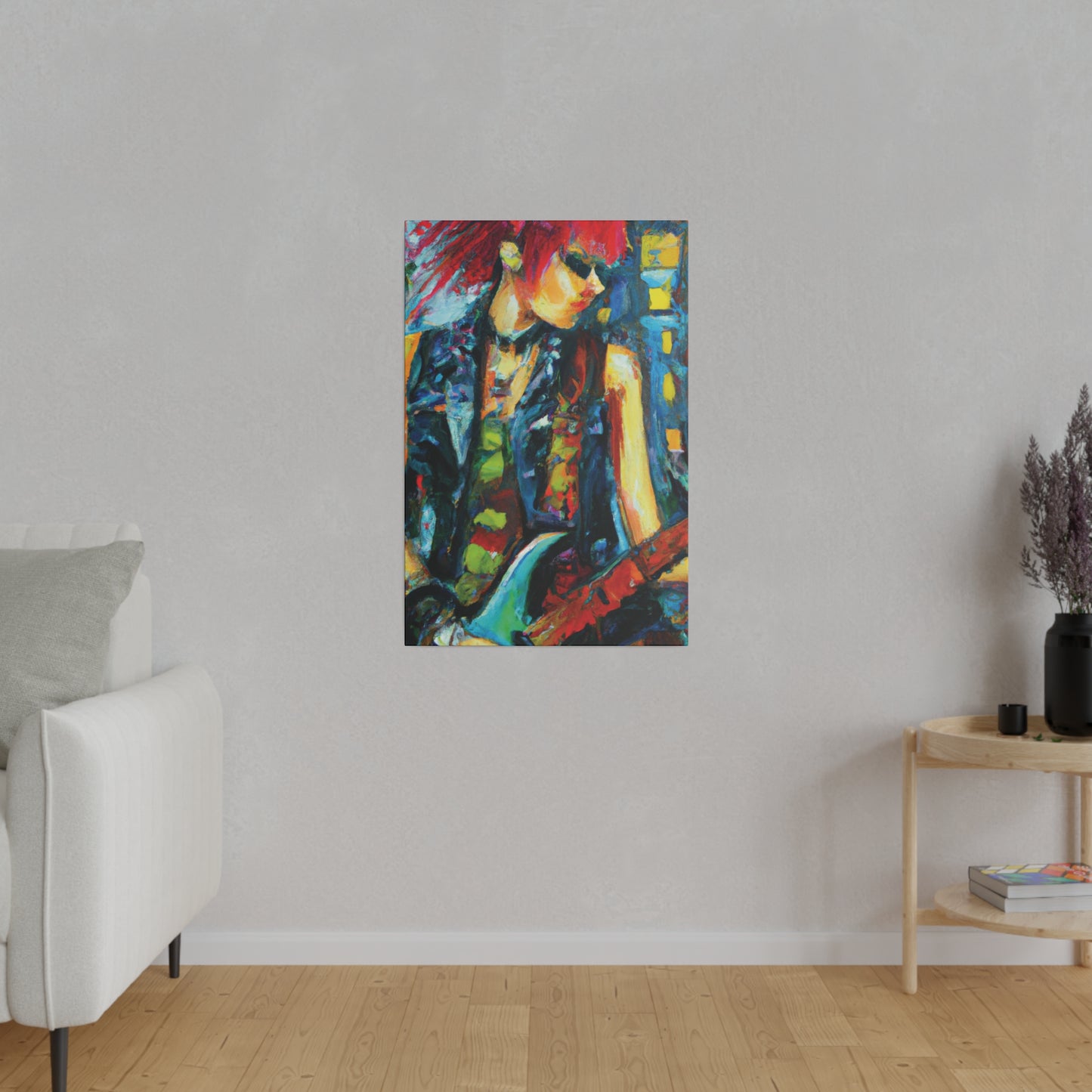 8541R - Rockstar Oil Painting Style Print | Poster | Home Decor | Wall Art | Music Art | Canvas