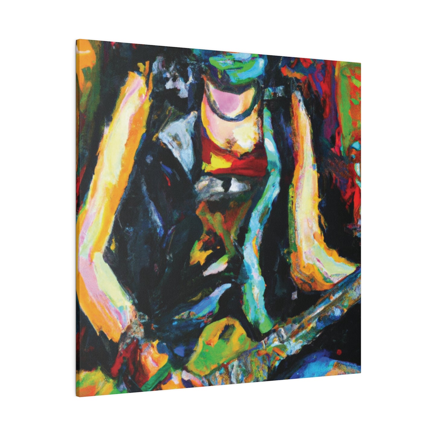 7187Z - Rockstar Oil Painting Style Print | Poster | Home Decor | Wall Art | Music Art | Canvas