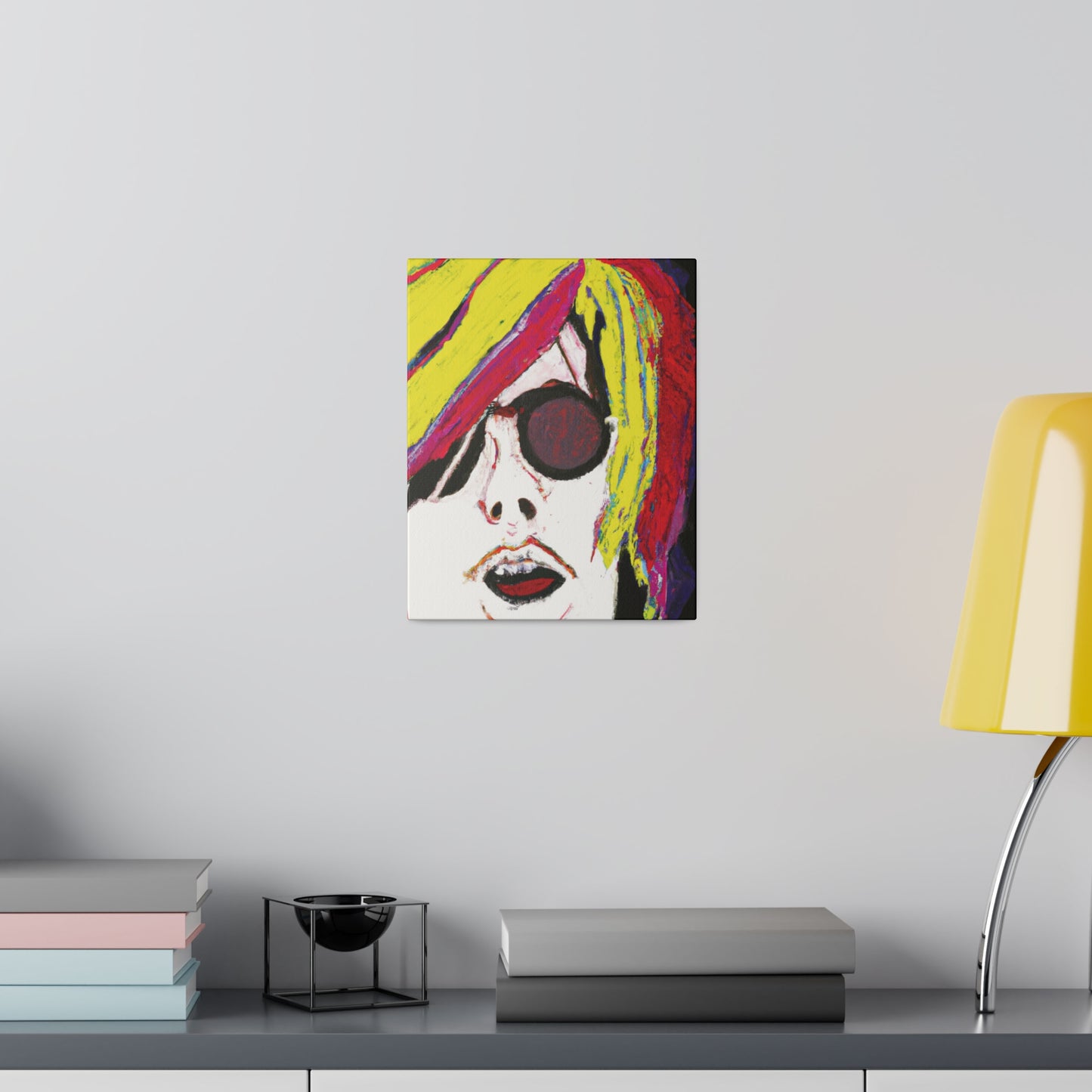 1273Y - Rockstar Painting Print | Face | Abstract | Poster | Home Decor | Wall Art | Music Art | Canvas