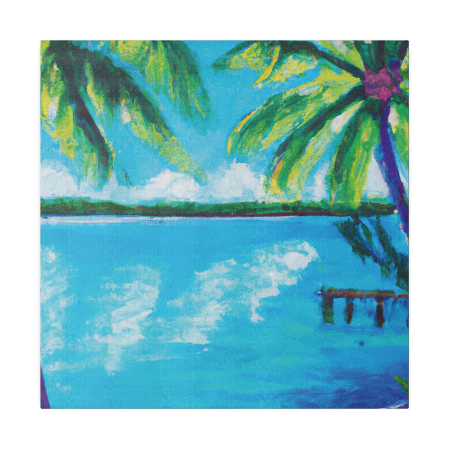 7583G - Bahamas Ocean Painting Print | Bahamas | Ocean | Beach | Poster | Home Decor | Wall Art | Canvas