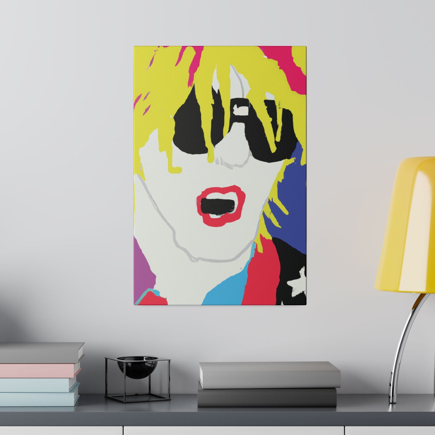 5917X - Rockstar Painting Print | Face | Abstract | Poster | Home Decor | Wall Art | Music Art | Canvas