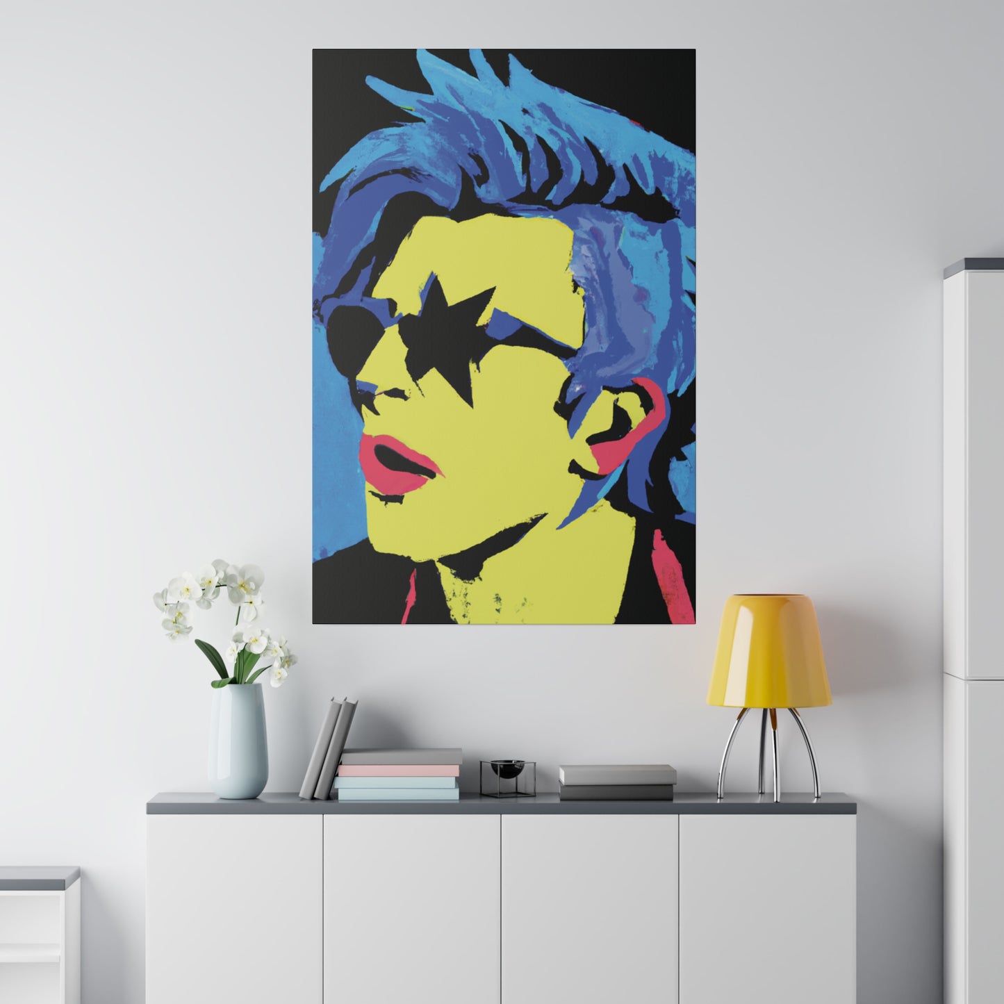 9361F - Rockstar Painting Print | Face | Abstract | Poster | Home Decor | Wall Art | Music Art | Canvas