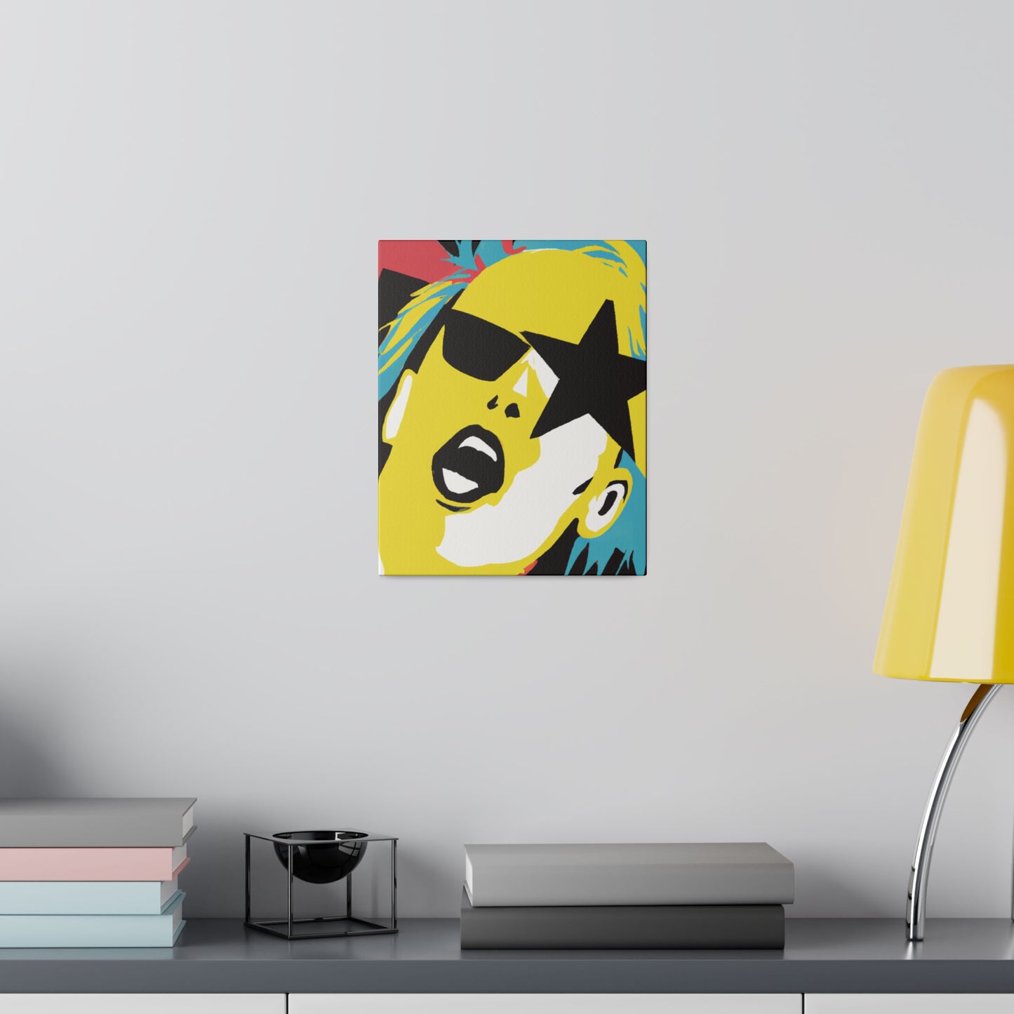 3688R - Rockstar Painting Print | Face | Abstract | Poster | Home Decor | Wall Art | Music Art | Canvas