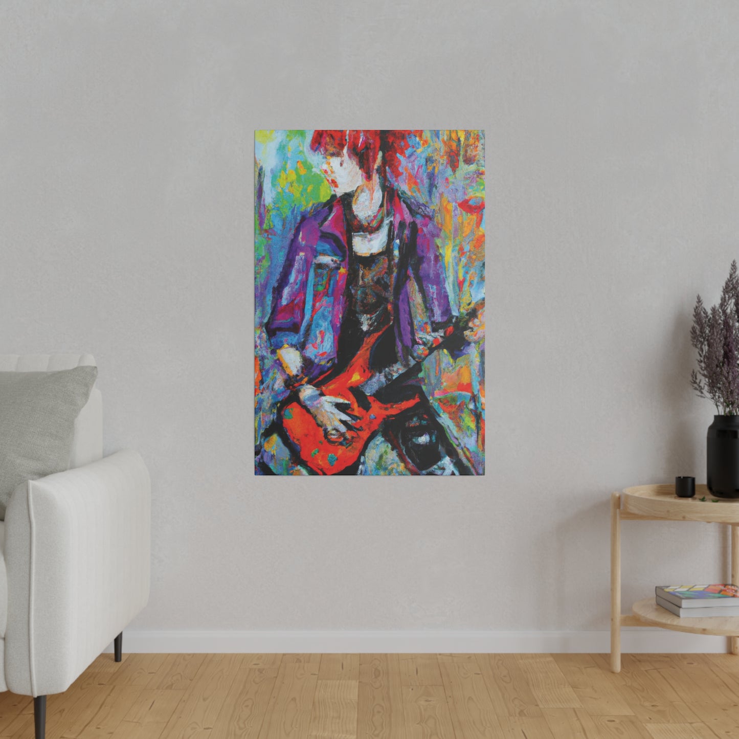 3123Q - Rockstar Oil Painting Style Print | Poster | Home Decor | Wall Art | Music Art | Canvas