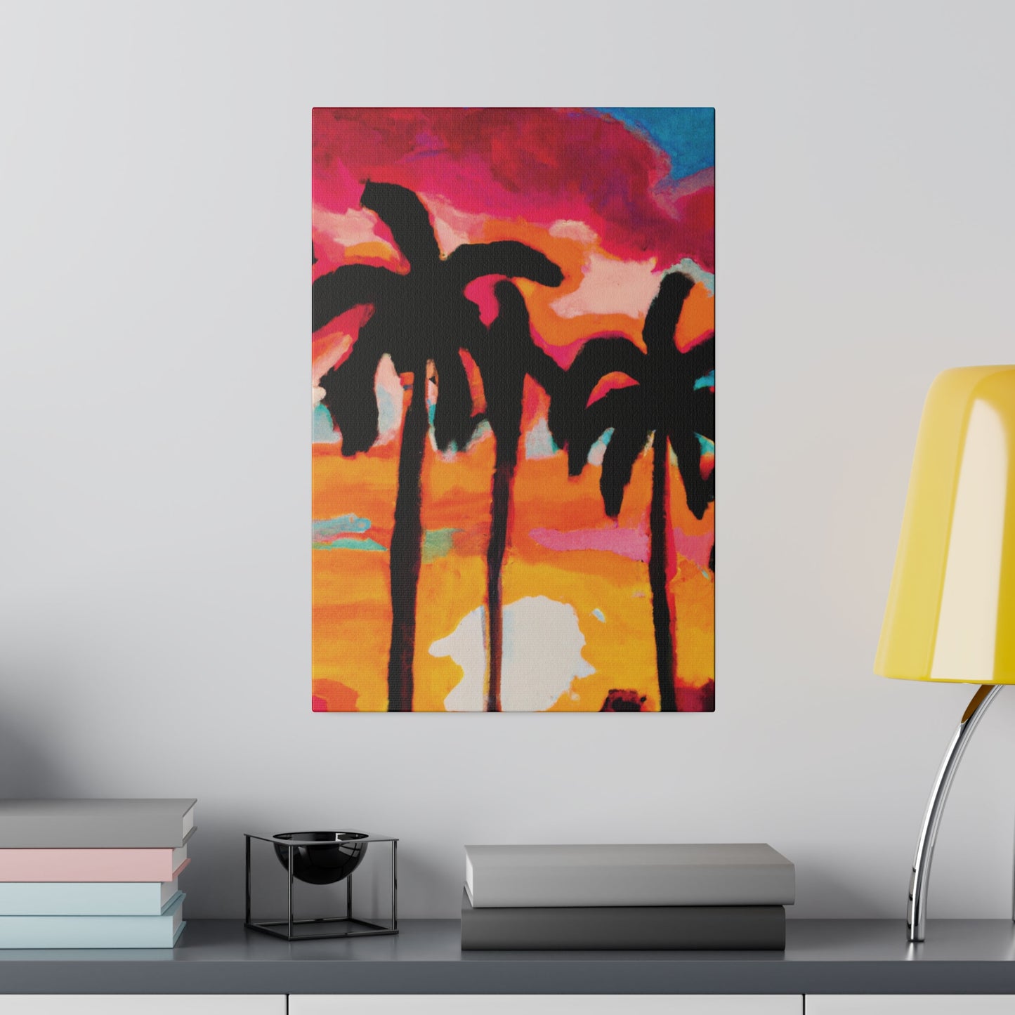 4763O - Miami Beach Sunset Painting Print | Miami | Beach | Sunset | Poster | Home Decor | Wall Art | Canvas