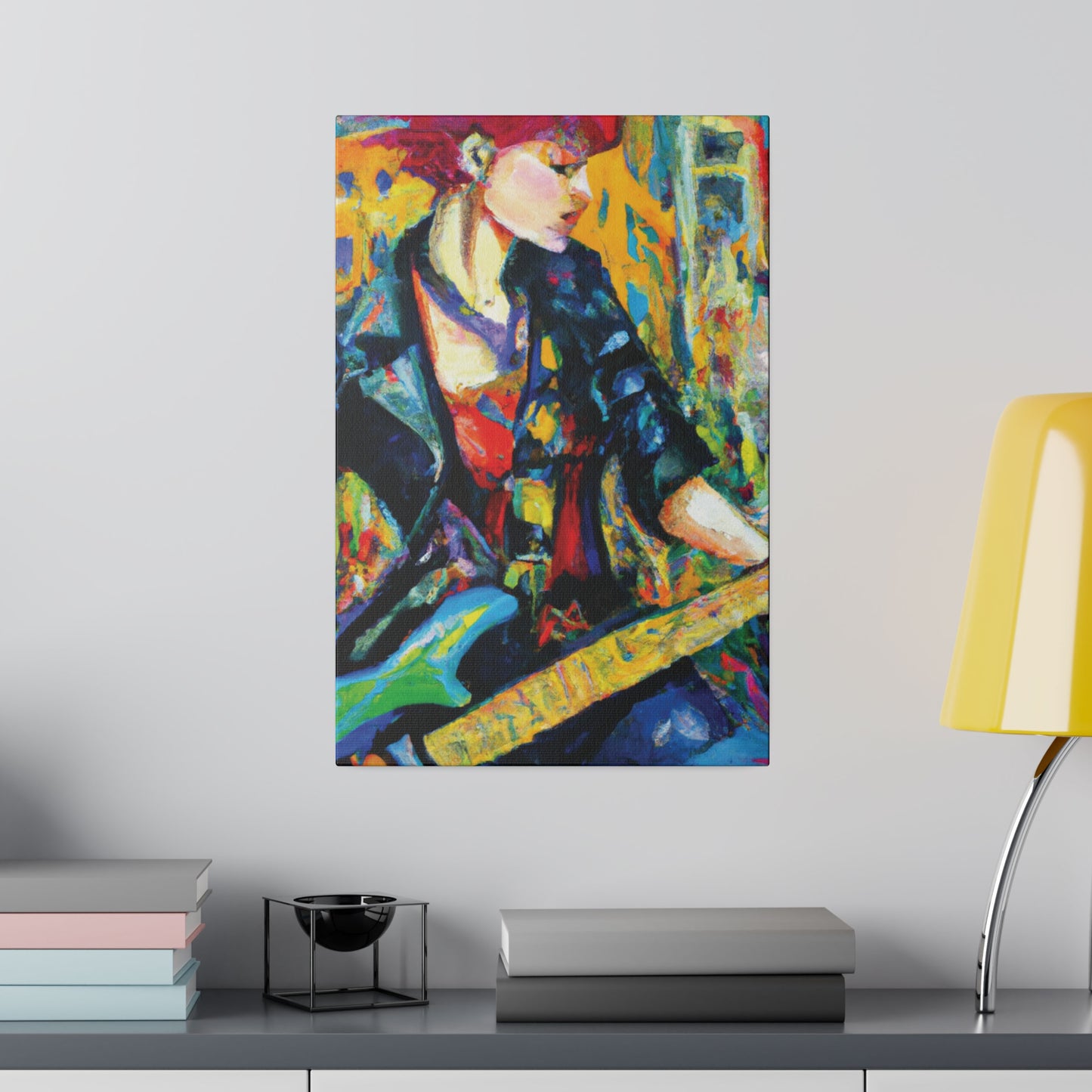 5192N - Rockstar Oil Painting Style Print | Poster | Home Decor | Wall Art | Music Art | Canvas