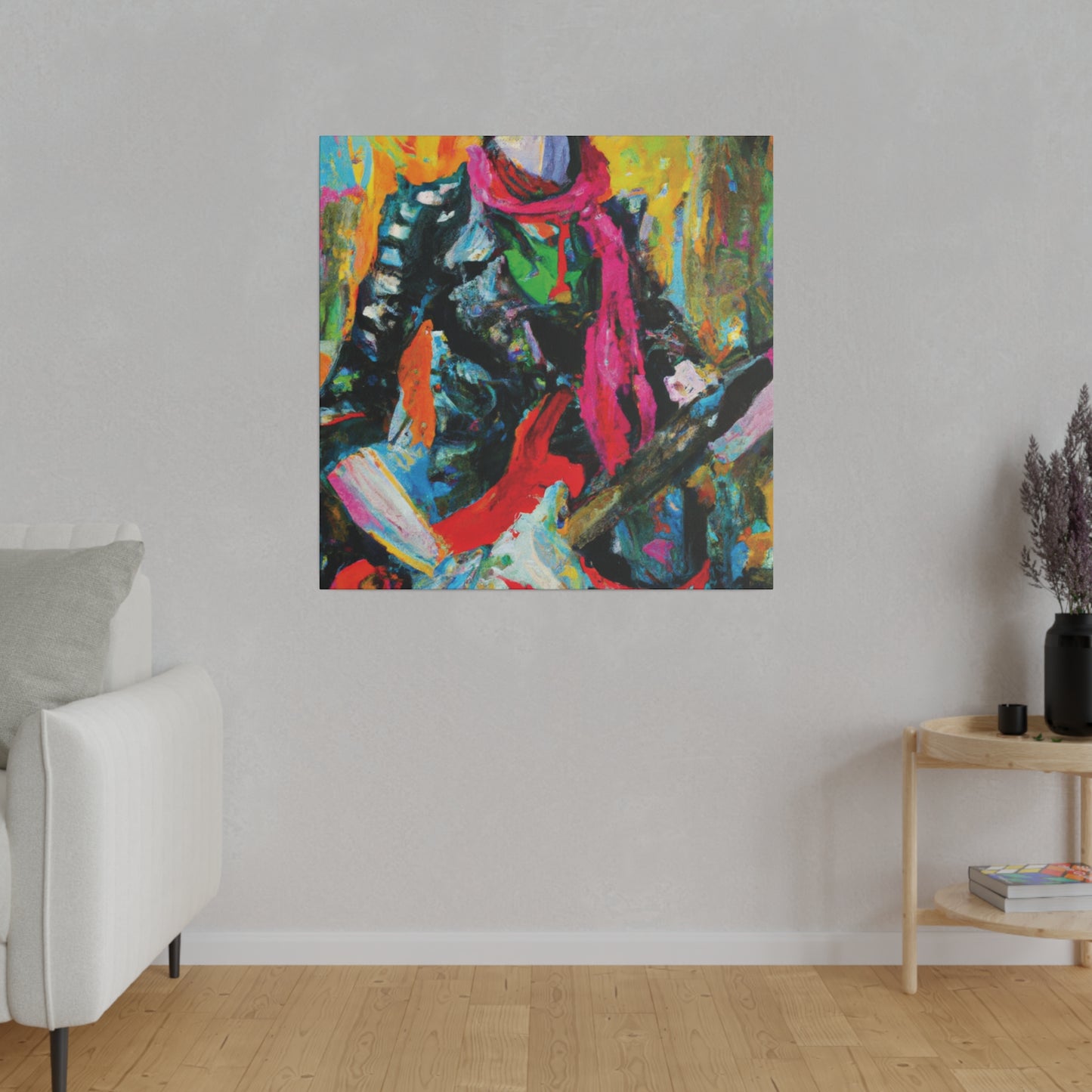 8579X - Rockstar Oil Painting Style Print | Poster | Home Decor | Wall Art | Music Art | Canvas