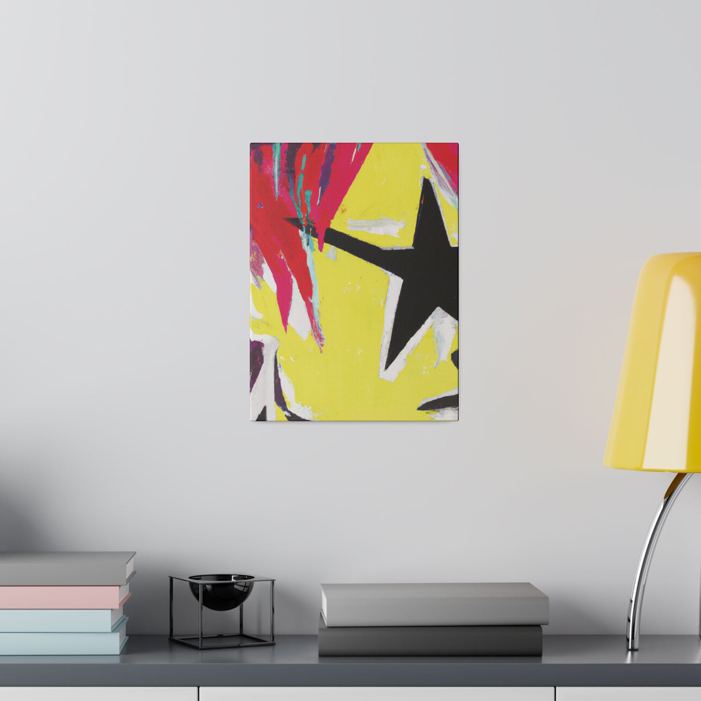8768M - Rockstar Painting Print | Face | Abstract | Poster | Home Decor | Wall Art | Music Art | Canvas