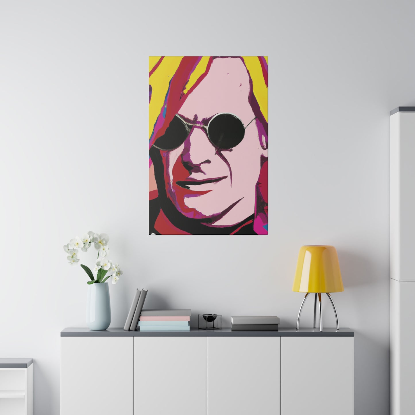 4125F - Rockstar Painting Print | Face | Abstract | Poster | Home Decor | Wall Art | Music Art | Canvas