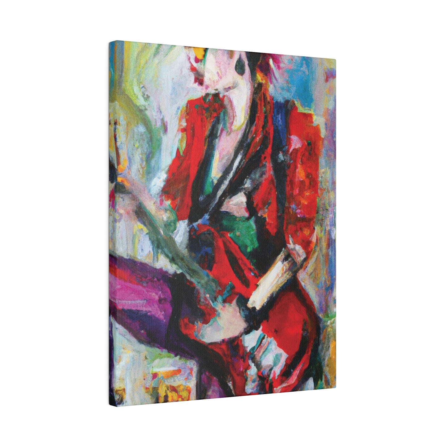 7962V - Rockstar Oil Painting Style Print | Poster | Home Decor | Wall Art | Music Art | Canvas