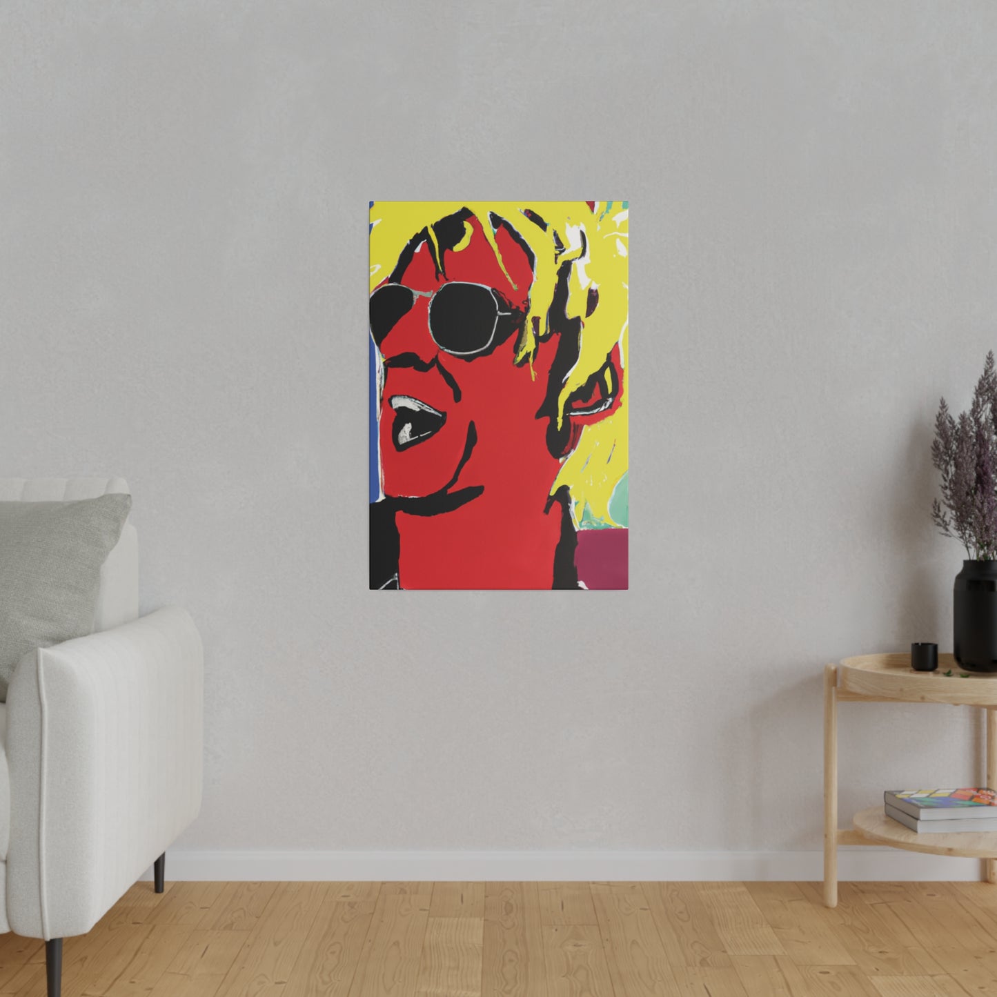 8166B - Rockstar Painting Print | Face | Abstract | Poster | Home Decor | Wall Art | Music Art | Canvas