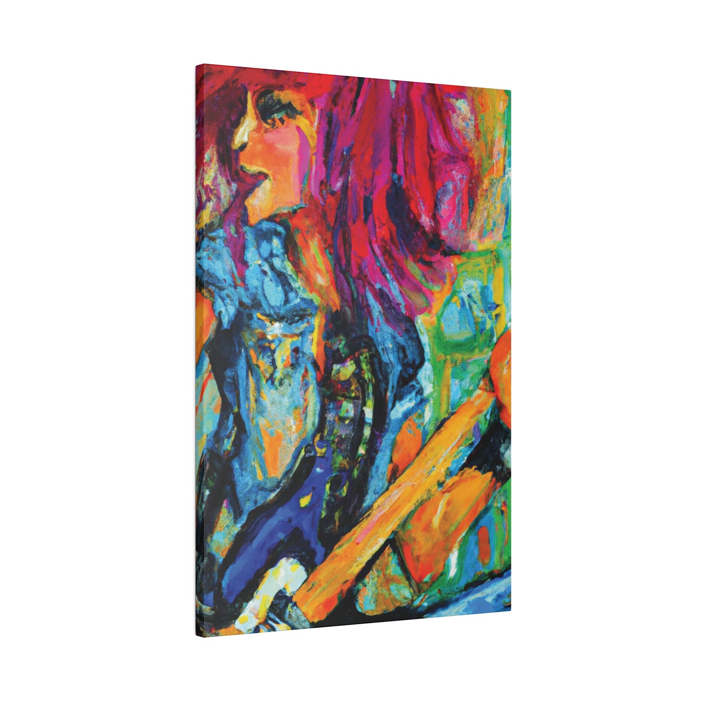 9483V - Rockstar Oil Painting Style Print | Poster | Home Decor | Wall Art | Music Art | Canvas