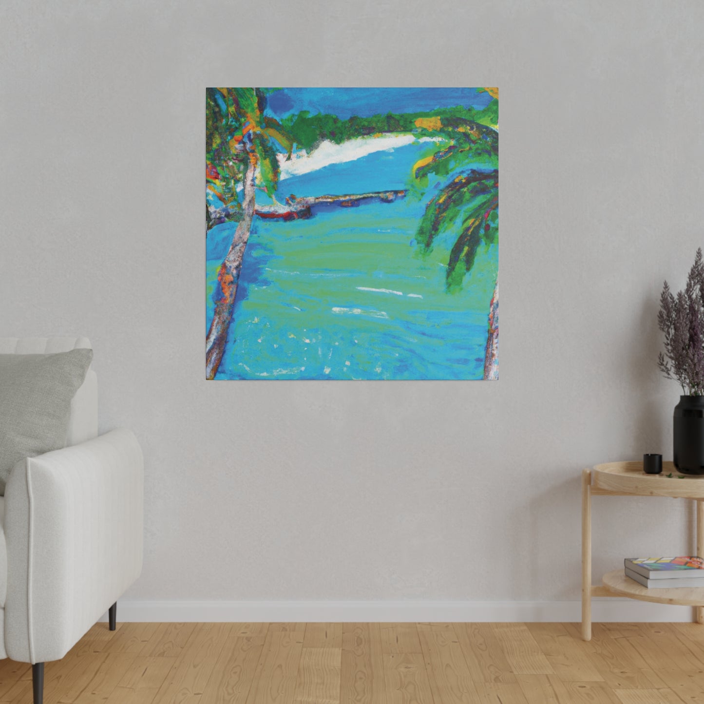 2499M - Bahamas Ocean Painting Print | Bahamas | Ocean | Beach | Poster | Home Decor | Wall Art | Canvas