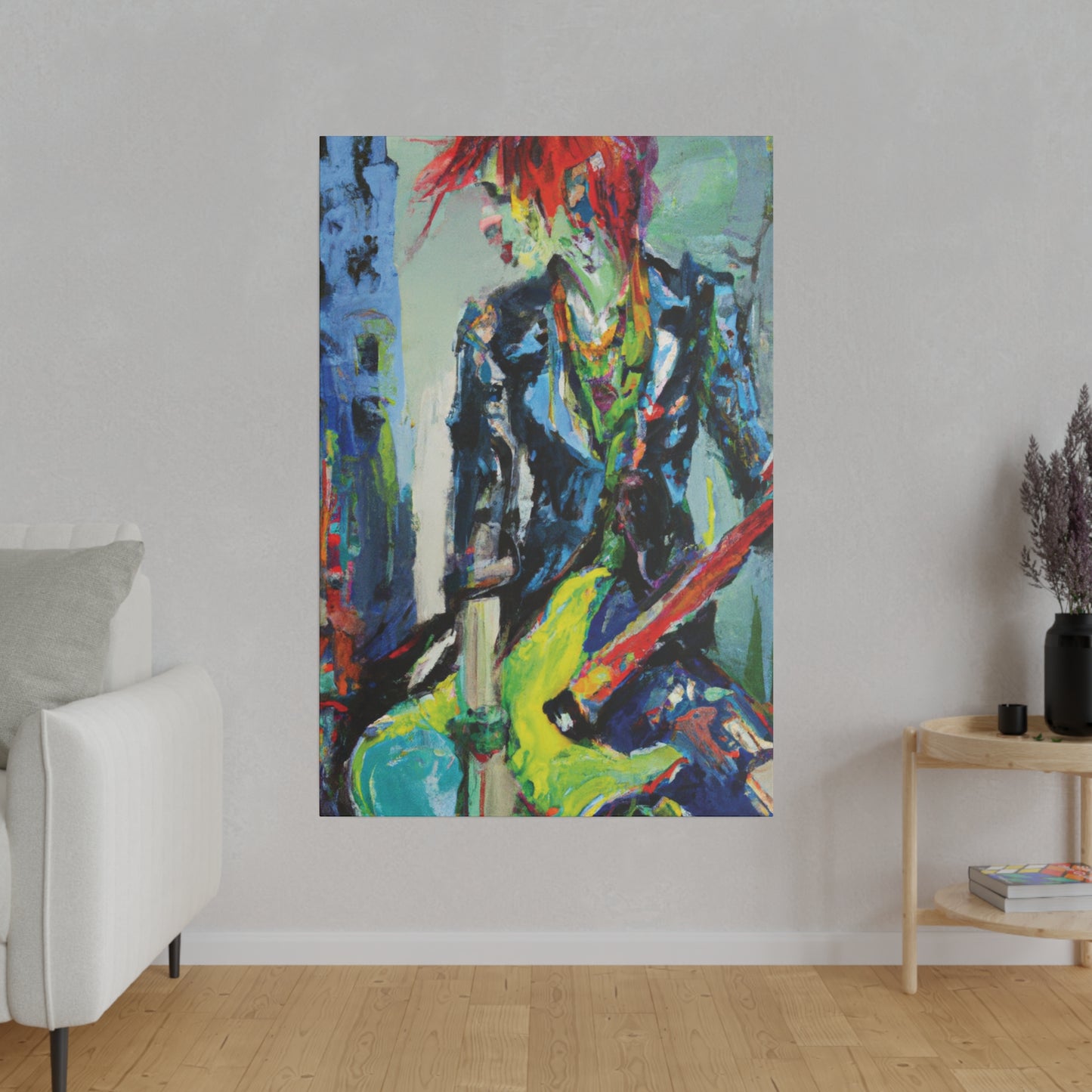 5111Y - Rockstar Oil Painting Style Print | Poster | Home Decor | Wall Art | Music Art | Canvas