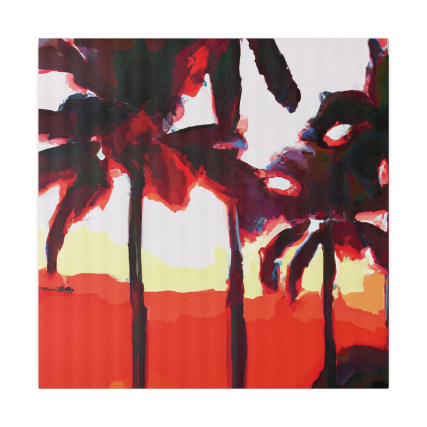 6831K - Miami Beach Sunset Painting Print | Miami | Beach | Sunset | Poster | Home Decor | Wall Art | Canvas