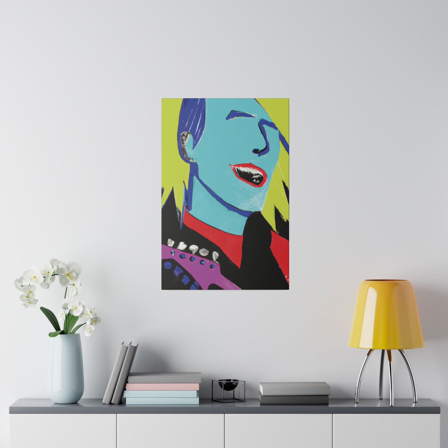 6451X - Rockstar Painting Print | Face | Abstract | Poster | Home Decor | Wall Art | Music Art | Canvas