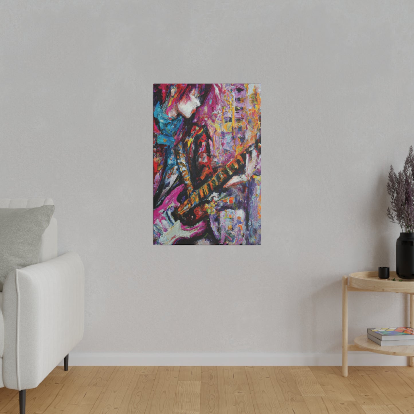 7772X - Rockstar Oil Painting Style Print | Poster | Home Decor | Wall Art | Music Art | Canvas