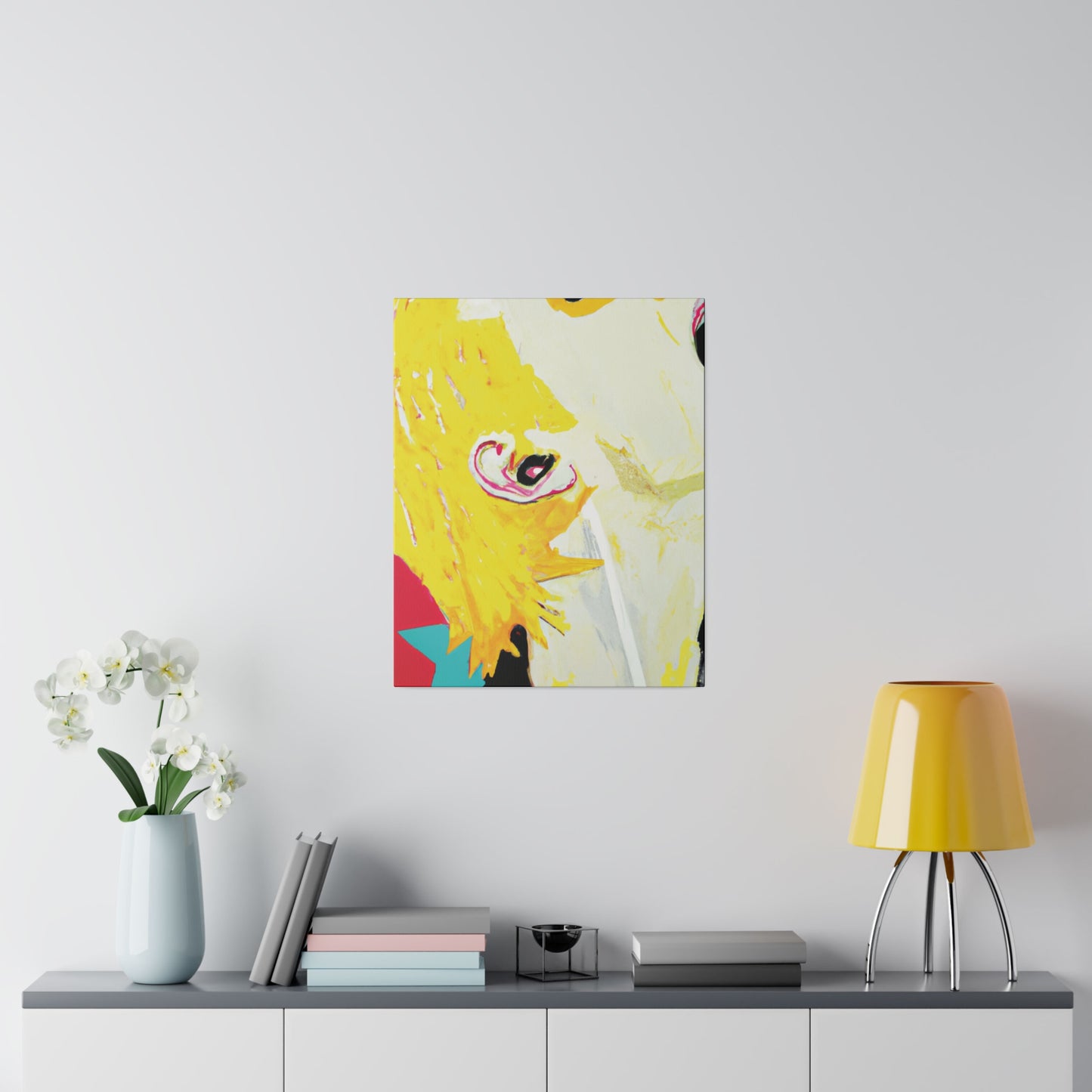 9196M - Rockstar Painting Print | Face | Abstract | Poster | Home Decor | Wall Art | Music Art | Canvas