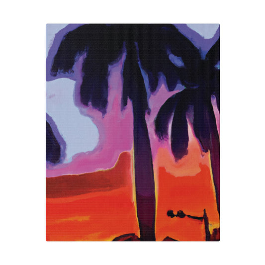 8187A - Miami Beach Sunset Painting Print | Miami | Beach | Sunset | Poster | Home Decor | Wall Art | Canvas