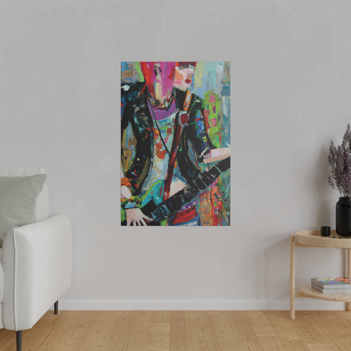 745O - Rockstar Oil Painting Style Print | Poster | Home Decor | Wall Art | Music Art | Canvas