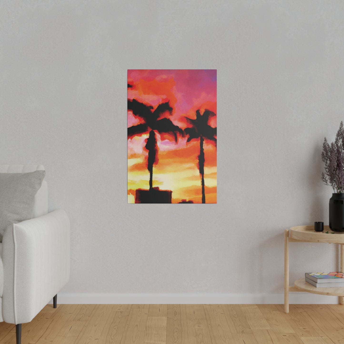 1413Q - Miami Beach Sunset Painting Print | Miami | Beach | Sunset | Poster | Home Decor | Wall Art | Canvas