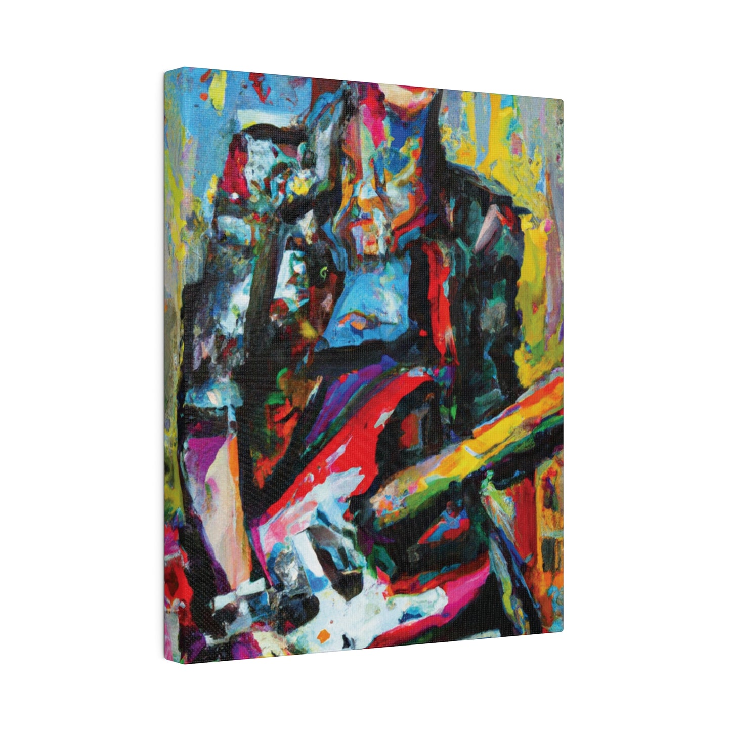 9010O - Rockstar Oil Painting Style Print | Poster | Home Decor | Wall Art | Music Art | Canvas