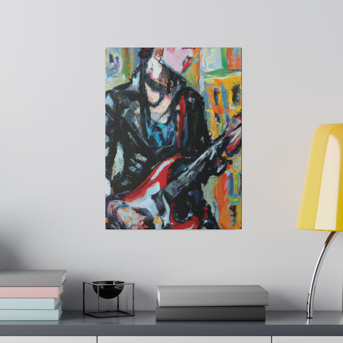 9646Q - Rockstar Oil Painting Style Print | Poster | Home Decor | Wall Art | Music Art | Canvas