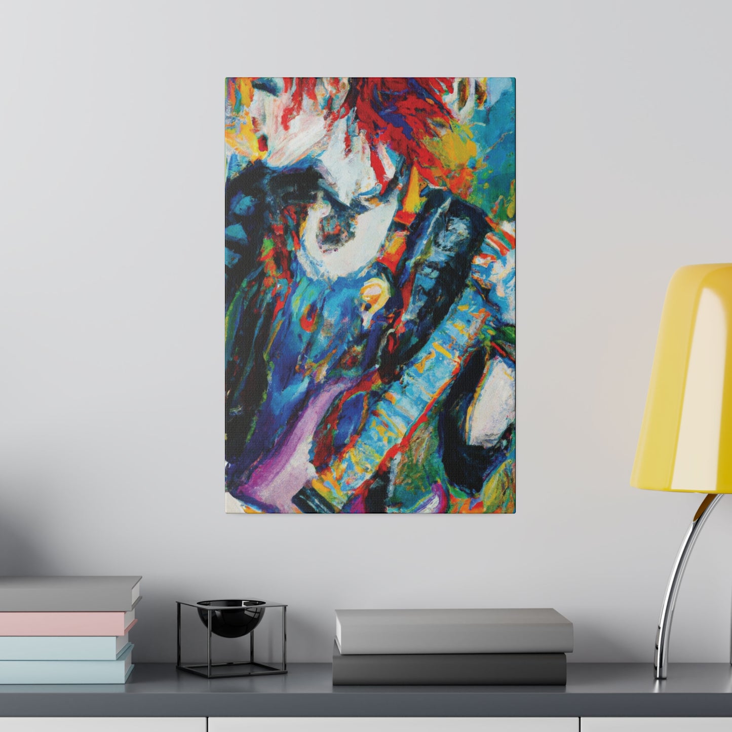 7458A - Rockstar Oil Painting Style Print | Poster | Home Decor | Wall Art | Music Art | Canvas