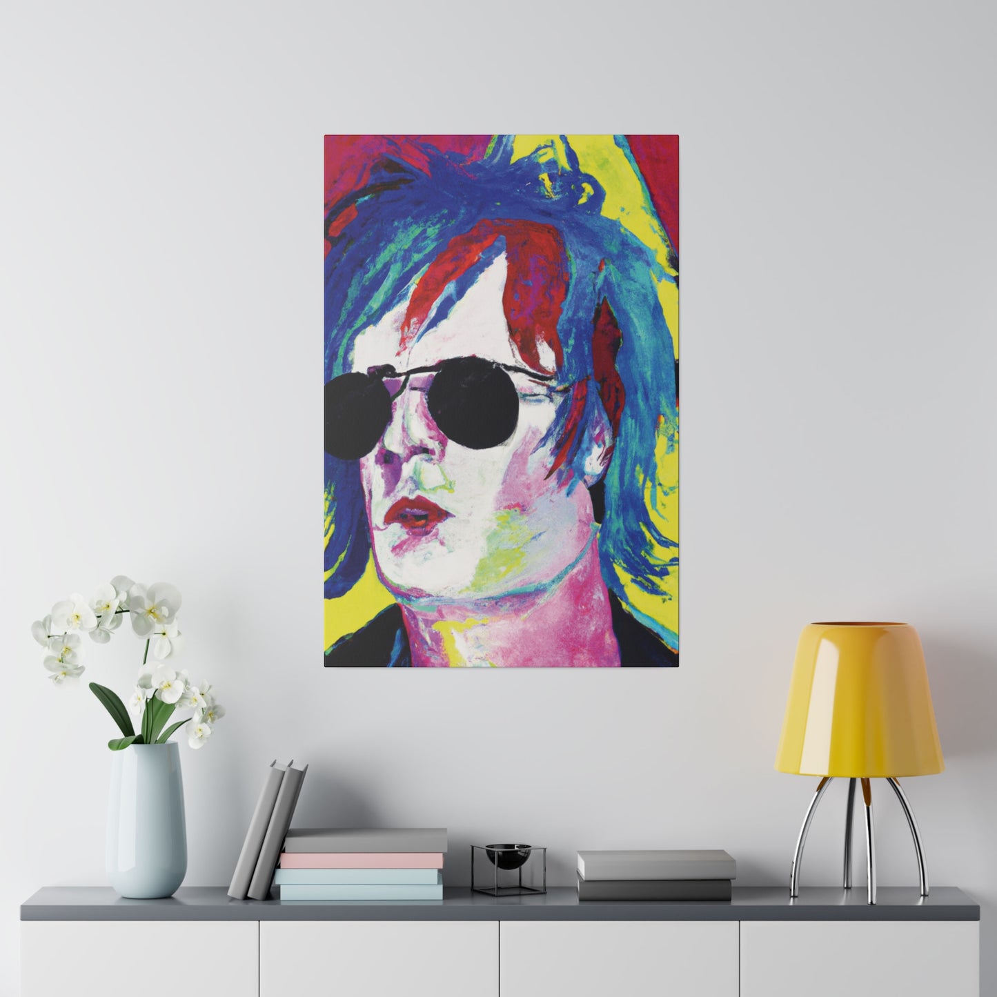 7634A - Rockstar Painting Print | Face | Abstract | Poster | Home Decor | Wall Art | Music Art | Canvas