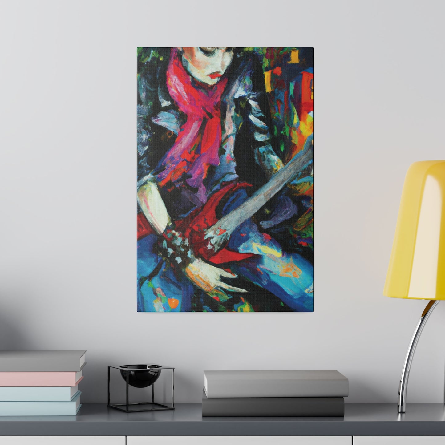 834A - Rockstar Oil Painting Style Print | Poster | Home Decor | Wall Art | Music Art | Canvas