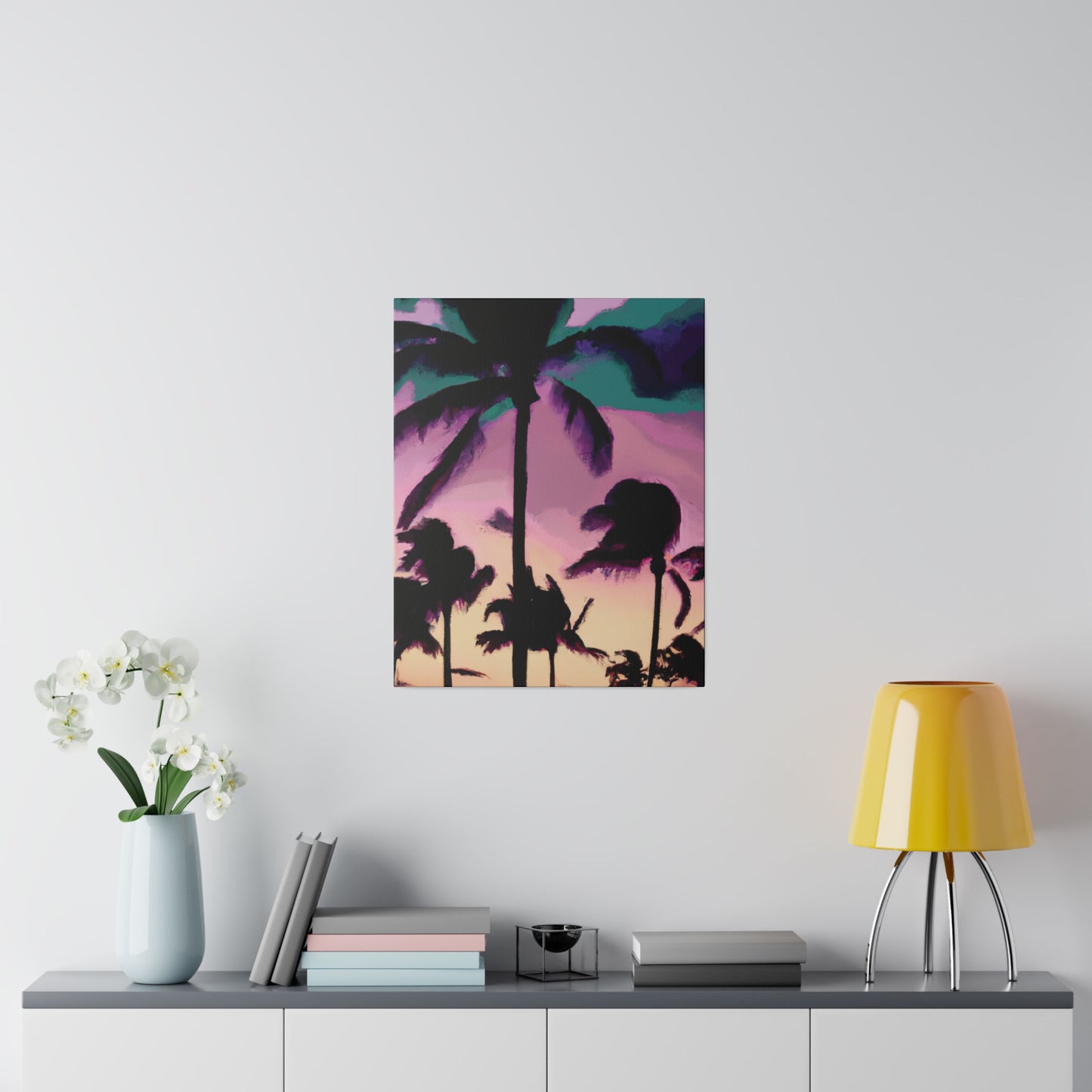 3258K - Miami Beach Sunset Painting Print | Miami | Beach | Sunset | Poster | Home Decor | Wall Art | Canvas