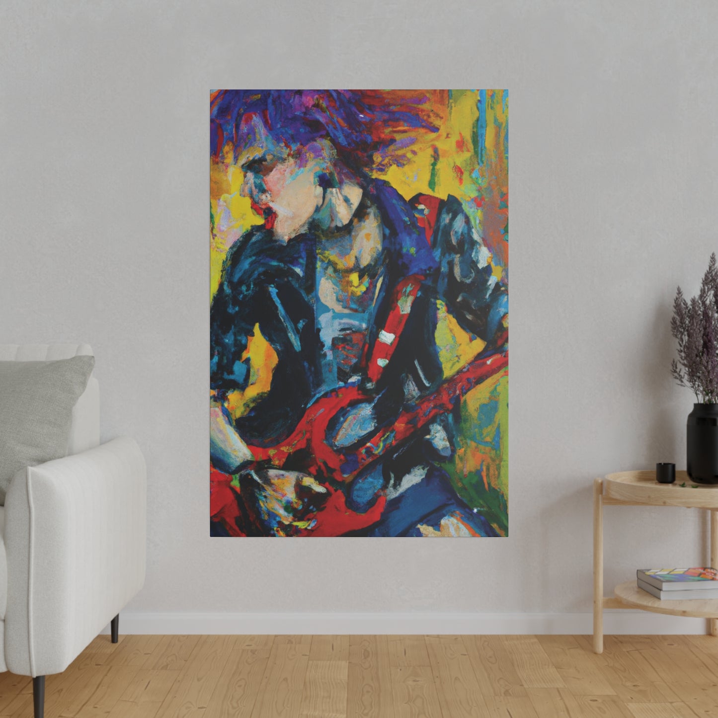 2249F - Rockstar Oil Painting Style Print | Poster | Home Decor | Wall Art | Music Art | Canvas