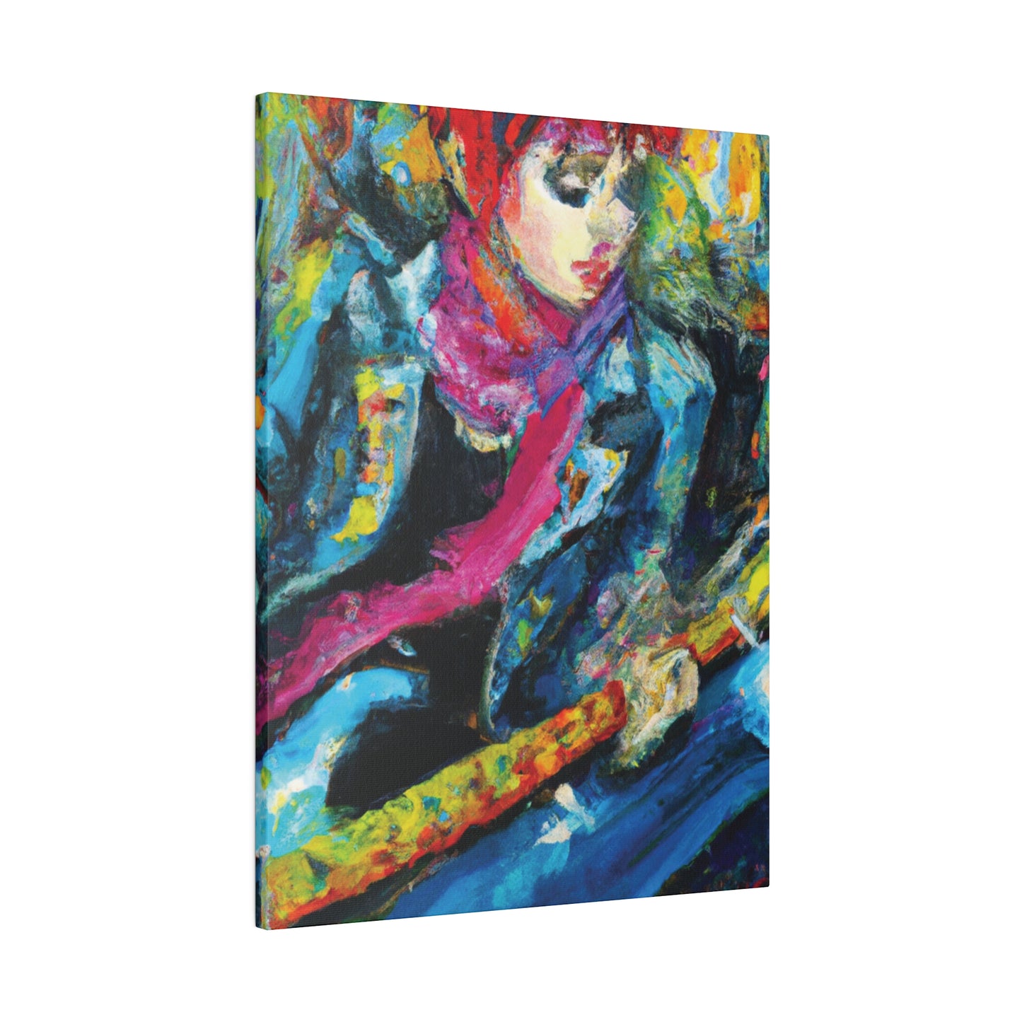 9823X - Rockstar Oil Painting Style Print | Poster | Home Decor | Wall Art | Music Art | Canvas