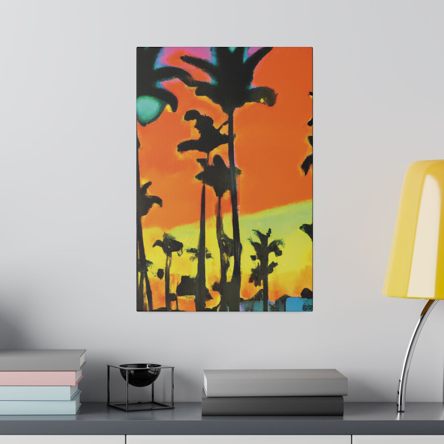 6096Q - Miami Beach Sunset Painting Print | Miami | Beach | Sunset | Poster | Home Decor | Wall Art | Canvas