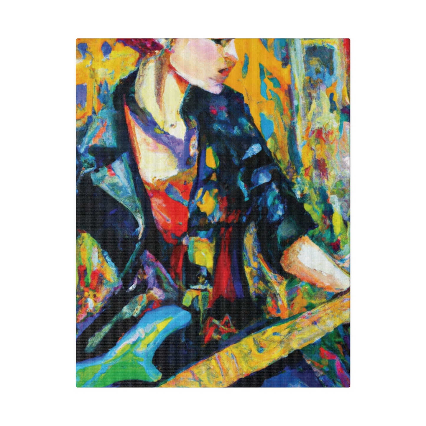 5192N - Rockstar Oil Painting Style Print | Poster | Home Decor | Wall Art | Music Art | Canvas