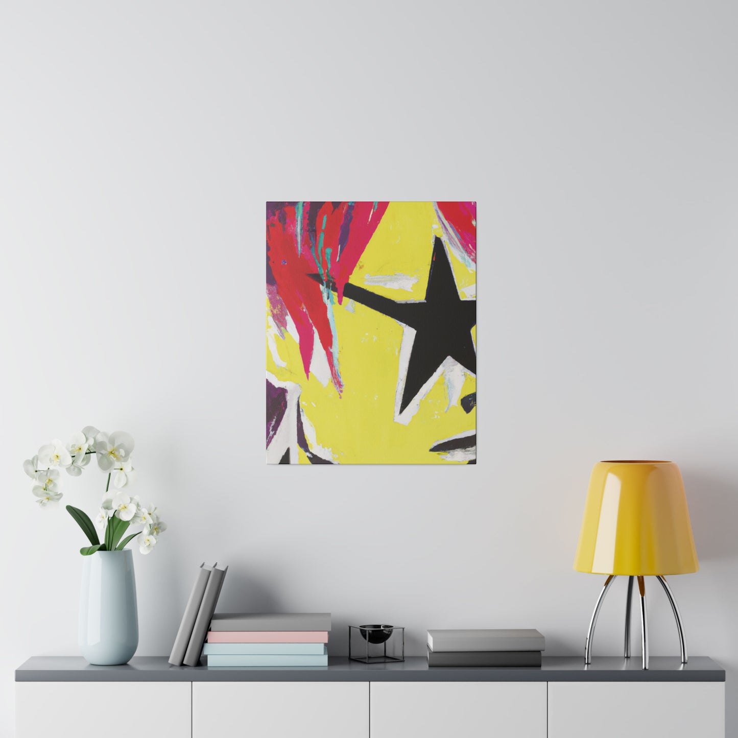 8768M - Rockstar Painting Print | Face | Abstract | Poster | Home Decor | Wall Art | Music Art | Canvas