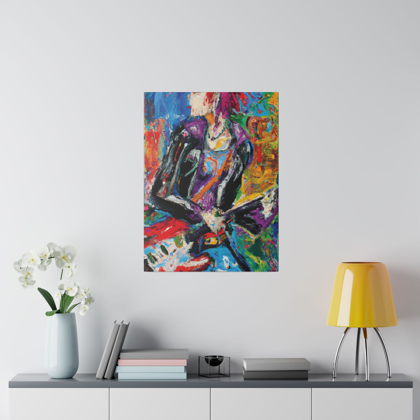 7254X - Rockstar Oil Painting Style Print | Poster | Home Decor | Wall Art | Music Art | Canvas