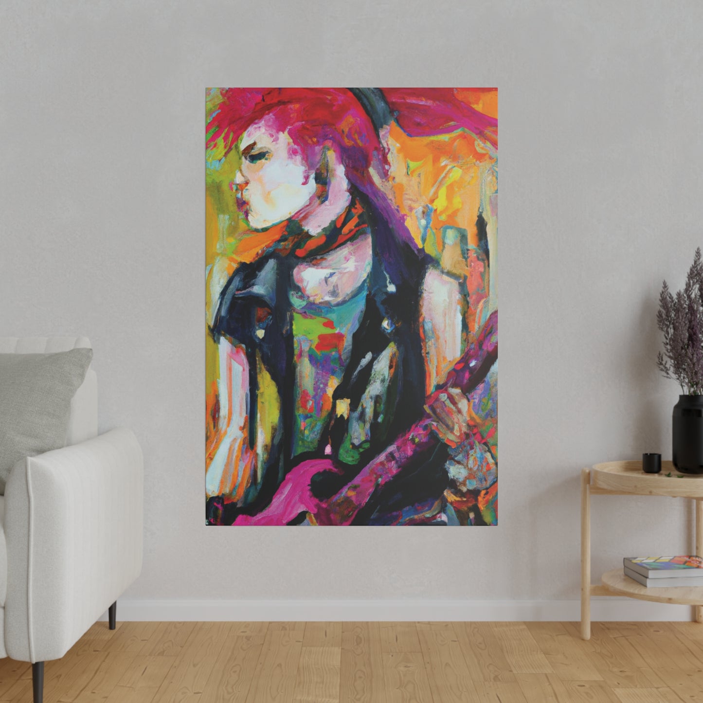 1138X - Rockstar Oil Painting Style Print | Poster | Home Decor | Wall Art | Music Art | Canvas