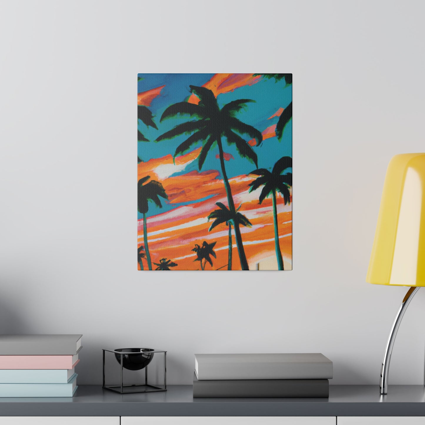 4895G - Miami Beach Sunset Painting Print | Miami | Beach | Sunset | Poster | Home Decor | Wall Art | Canvas